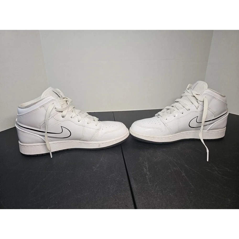 Nike Air Jordan 1 Mid GS Schematics White Black DQ1864-100 Women's 7